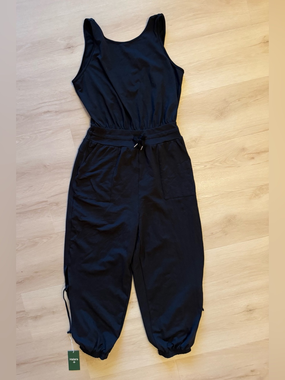 HALARA Black Tank Jumpsuit. Lrg